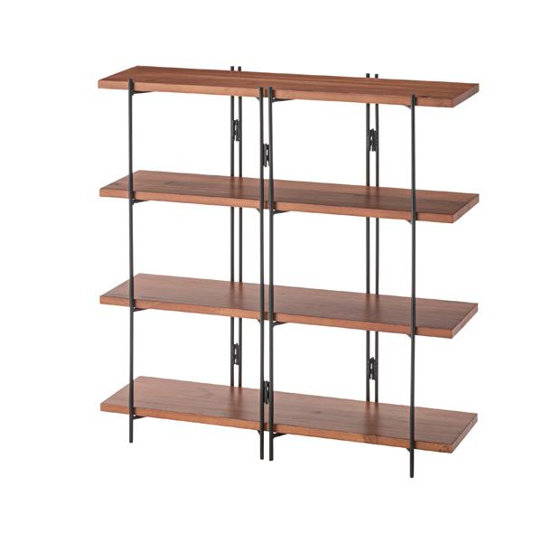 おしゃれ ワイドシェルフ ラック (W85×D26×H85.5) 東谷 リビング 屋外 オープンシェ...