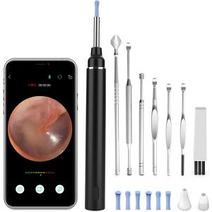 耳かき カメラ iPhone対応 イヤースコープ 極細レンズ 3.0mm 500万画素 高画質 IP67防水 LEDライト付 無線WIFI接続 IOS&amp;Android対応