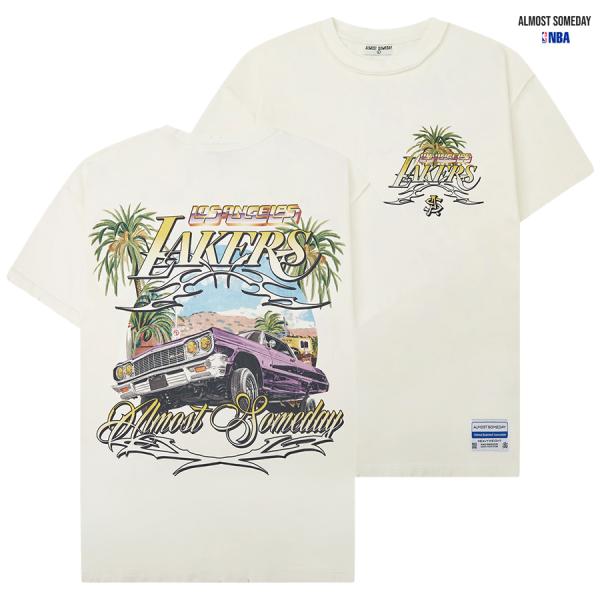 ALMOST SOMEDAY × NBA LOS ANGELES LAKERS Tシャツ 半袖 TE...