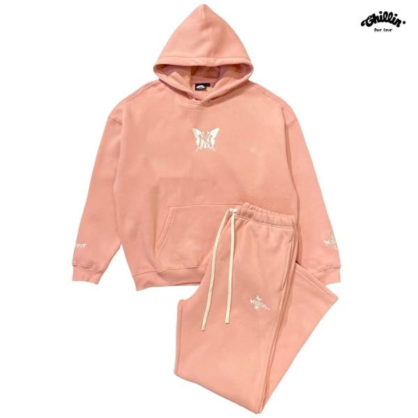 CHILLIN' チリン セットアップ 上下セット パーカー スウェット フード フーディー スウェ...