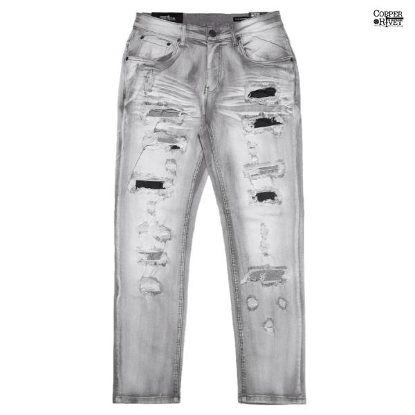 【30%OFF】COPPER RIVET コッパーリベットデニム パンツ ジーンズ スリム ダメージ...