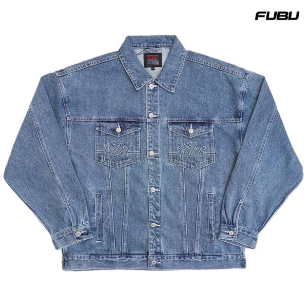 【SALE★20%OFF】FUBU フブ デニムジャケット ジャケット アウター ロゴ 長袖 ロング...
