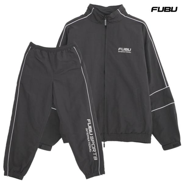 【20%OFF】FUBU フブ ナイロン セットアップ 上下セット トラックジャケット ロングパンツ...