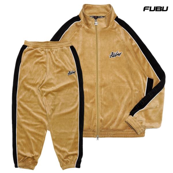 【20%OFF】FUBU フブ ベロア セットアップ 上下セット トラックジャケット ベロアジャケッ...