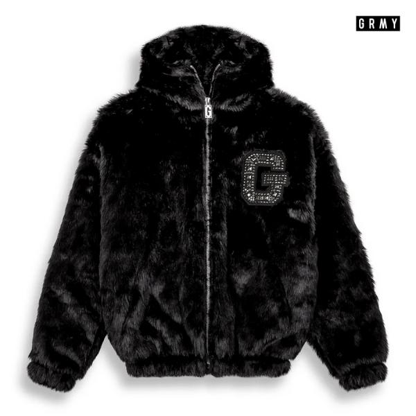 【30%OFF】GRIMEY グライミー ファー ジャケット アウター スタッズ フード フーディー