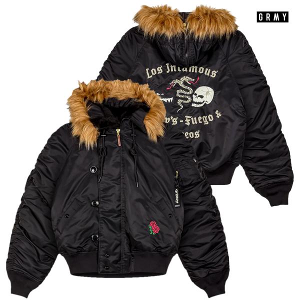 【30%OFF】GRIMEY グライミー ナイロン ジャケット ファー フード フーディー ワーク ...