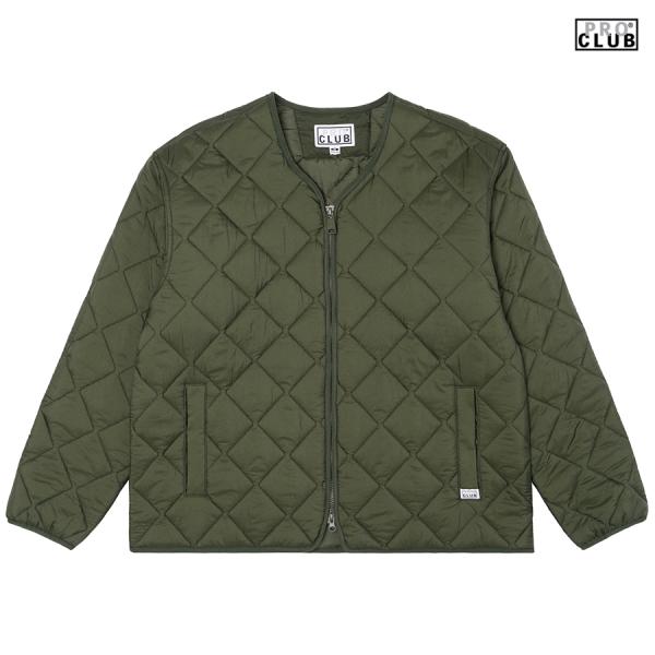 PRO CLUB HEAVYWEIGHT QUILTED LINER JACKET【OLIVE】プロ...