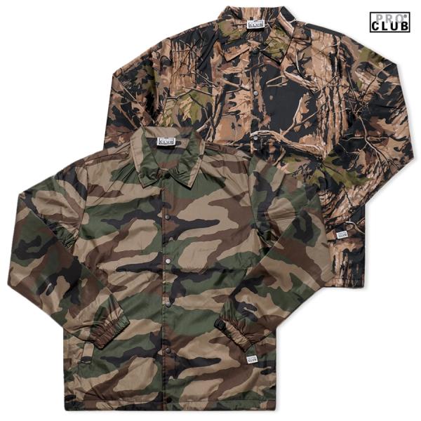 PRO CLUB プロクラブ コーチジャケット ナイロン ジャケット アウター カモフラージュ 迷彩