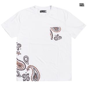 REBEL MINDS レベルマインズ Tシャツ 半袖 ポケットTシャツ ショートスリーブ ペイズリー バンダナ PAISLEY BANDANA｜indooronline