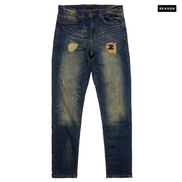 【30%OFF】REASON CLOTHING リーズン デニム パンツ ジーンズ ダメージ ビンテ...