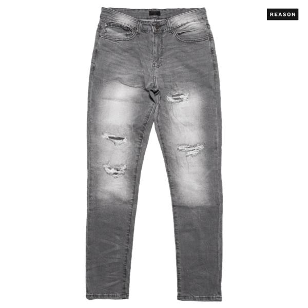【30%OFF】REASON CLOTHING リーズン デニム パンツ ジーンズ ダメージ ビンテ...