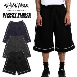 SHAKA WEAR シャカウェア フリース バスケットボールショーツ ハーフパンツ ショートパンツ バギー オーバーサイズ ビッグサイズ シンプル 無地