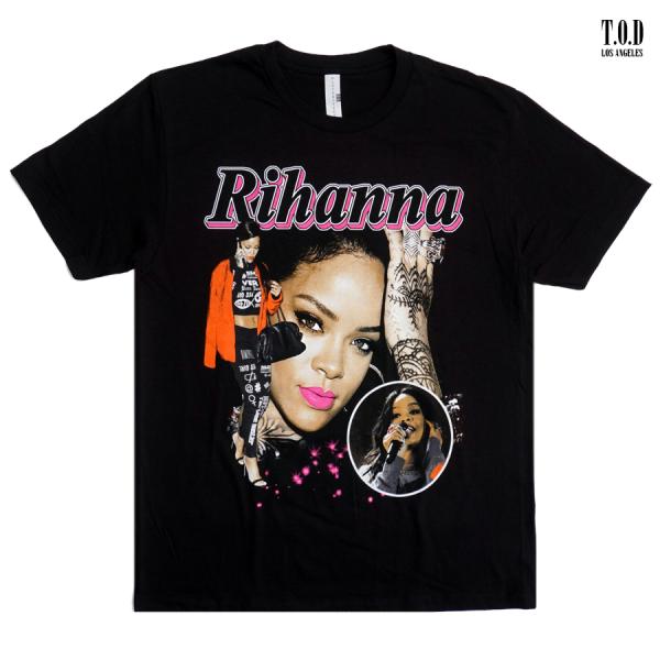 セール 30%OFF SALE TOD リアーナ Tシャツ 半袖 プリント ラップT RIHANNA