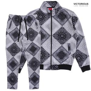 VICTORIOUS LA ヴィクトリアス セットアップ ジャージ トラック 上下セット ペイズリー PAISLEY バンダナ ストリート HIPHOP ヒップホップ｜indooronline