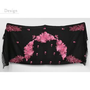 InDream アーリ刺繍ストール 花柄 大判...の詳細画像4