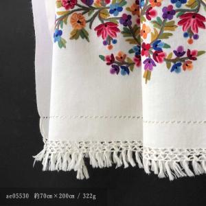 InDream アーリ刺繍ストール 白 ホワイ...の詳細画像1