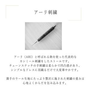 InDream アーリ刺繍ストール 白 ホワイ...の詳細画像2