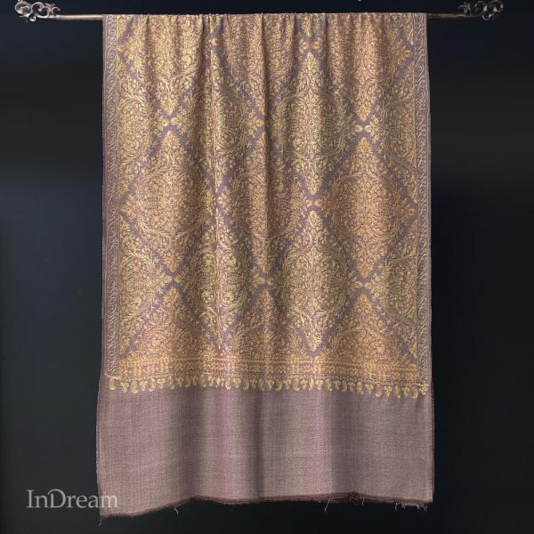 InDream 機械刺繍ストール ウール 76cm巾 エンジ 着物ショール 結婚式 パーティー   ...