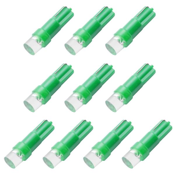 10個セット●● 24V T5/T6.5 LED ウェッジ球 LED ※カラーグリーン 緑 メーター...