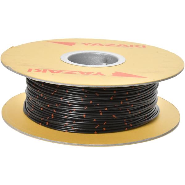 自動車用 配線 カット売り 黒 ブラック 配線コード 薄肉低圧電線 0.5SQ AVS0.5 バンド...