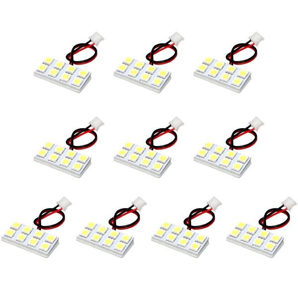 10個セット●● 12V SMD8連 2×4 LED 基板 端子形状G14(BA9s・T8.5) 3...