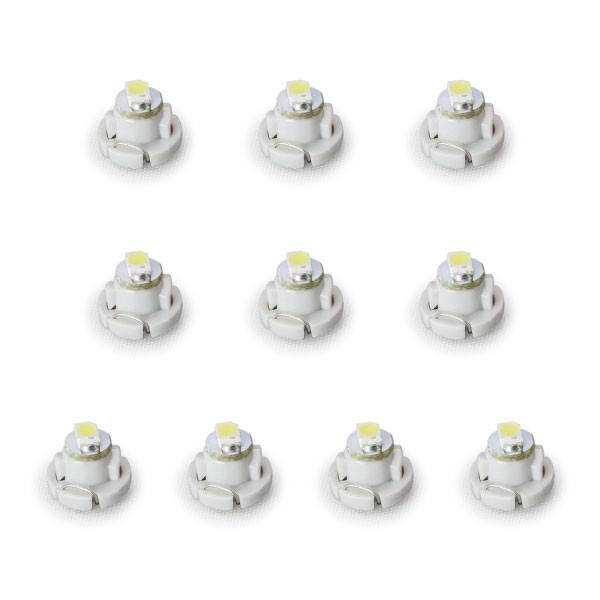 10個セット●● 12V T4.2 マイクロ LED ※カラーホワイト メーター球 エアコンパネル ...