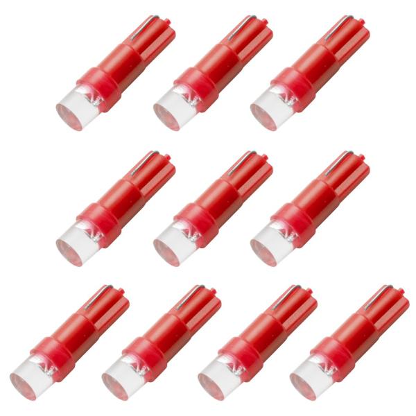 10個セット●● 24V T5/T6.5 LED ウェッジ球 LED ※カラーレッド 赤 メーター球...