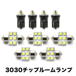 RA6 RA7 RA8 RA9 オデッセイアブソルート H11.12-H15.9 超高輝度3030チップ LEDルームランプ 9点セット