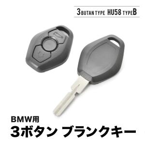 5シリーズ M5(E39) 525i(E39) 7シリーズ E38 X3(E83) ブランクキー 3ボタンB スペアキー 鍵 幅10mm HU58B BMW｜inex