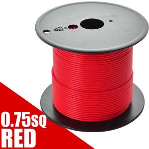 自動車用 配線コード m売り レッド 赤 電線 0.75SQ AVS0.75 カット売り 12V 24V 最大負荷電流15A