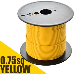 自動車用 配線コード m売り イエロー 黄 電線 0.75SQ AVS0.75 カット売り 12V 24V 最大負荷電流15A