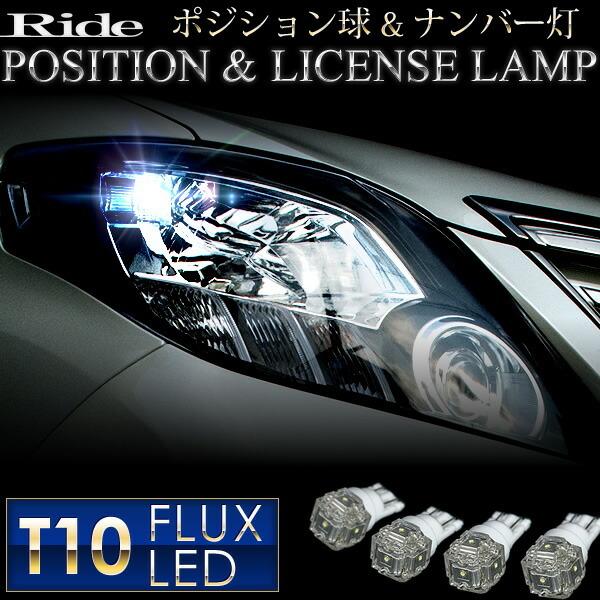 RM1/4 CR-V [H23.12〜] RIDE LED T10 ポジション球&amp;ナンバー灯 4個 ...