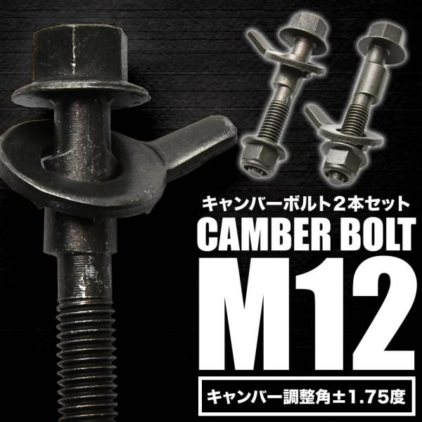キャンバーボルト 12mm 2本 キャンバー調整 ±1.75度 M12 A31 セフィーロ フロント