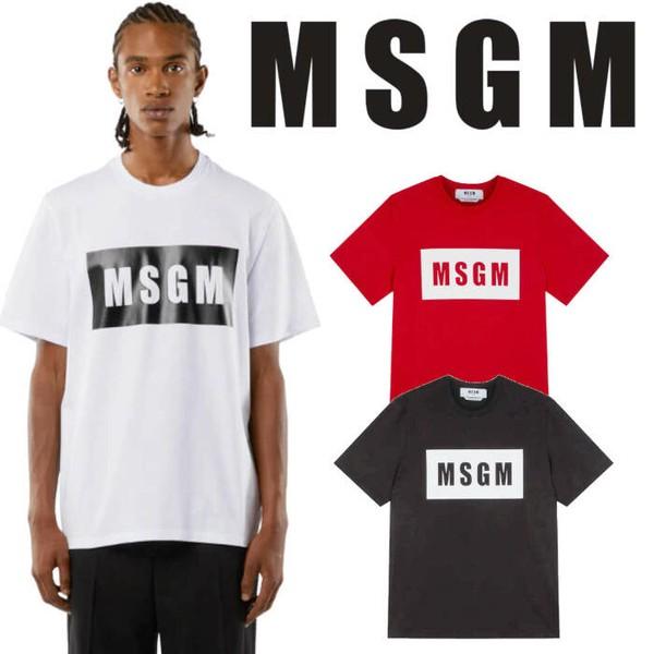 MSGM エムエスジーエム box logo t-shirt / ボックスロゴ 半袖 Tシャツ　3色...