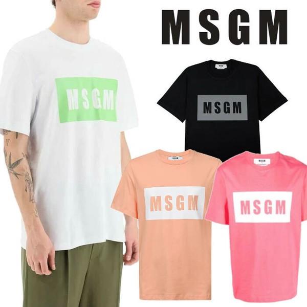 MSGM エムエスジーエム box logo t-shirt / ボックスロゴ 半袖 Tシャツ　3色...