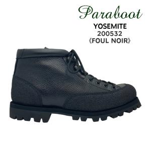 パラブーツ Paraboot ヨセミテ YOSEMITE ブーツ メンズ 200532 FOUL NOIR ブラック 黒 レザー 揉み革 シボ革 アウトドア トレッキング クライミング｜infini-elts