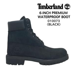 ティンバーランド Timberland ブーツ メンズ 010073 6インチ プレミアム ウォータープルーフブーツ ロゴ  BLACK ブラック ヌバック｜infini-elts