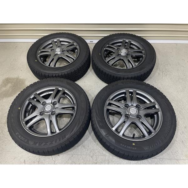 溝あり '23年製 EXPLODE 13インチ 4J +43 PCD100 4H BS BLIZZA...