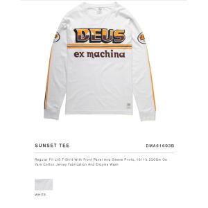 Deus ex Machina デウスエクスマキナ SUNSET TEE Tシャツ White DMA61693B｜infinisportsnetshop