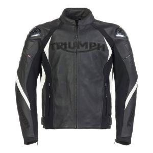 TRIUMPH トライアンフ Braddan Leather Motorcycle Jacket BLUE