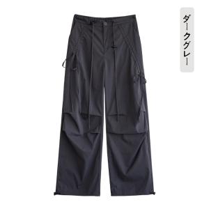 カーゴパンツ レディース ミリタリー ワイドパ...の詳細画像4