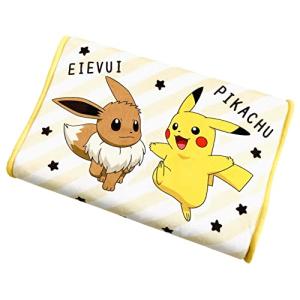 MORIPiLO モリシタ ポケモン ピカチュウ & イーブイ 枕 ジュニアサイズ こどもまくら ソフト 低反発 イエロー 35x25cm