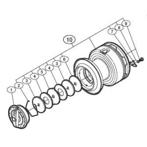 ●シマノ　13バイオマスターSW 8000HG(031617)用 純正標準スプール (パーツ品番10...