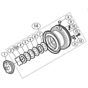 シマノ（SHIMANO） ○シマノ 20 ツインパワー C3000 (041401)用 純正