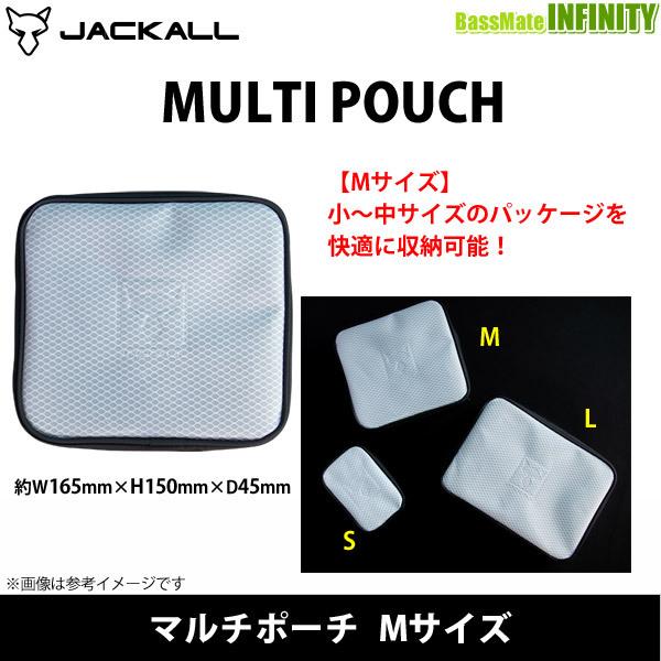 ●ジャッカル　マルチポーチ Mサイズ (ホワイト／ブラック) 【まとめ送料割】