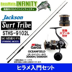 【ヒラメ入門セット】●ジャクソン　サーフトライブ STHS-9102L＋アブガルシア　オーシャンフィールド 3000H／3000SH (交換スプール付き)｜infinity-sw