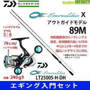 【エギング入門セット】●ダイワ　エメラルダス X 89M＋ダイワ　19 エメラルダス LT2500S-H-DH｜infinity-sw