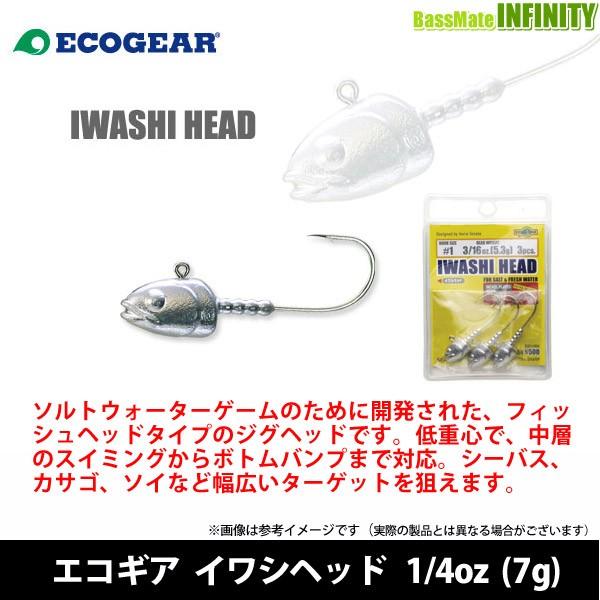 ●エコギア　イワシヘッド 1/4oz (7g) 【メール便配送可】 【まとめ送料割】