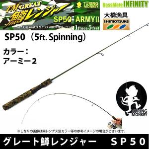 【在庫限定特価】大橋漁具　TURING MONKEY グレート鱒レンジャー SP50 ARMY アーミー 2【bsr002】｜バスメイトインフィニティソルト店