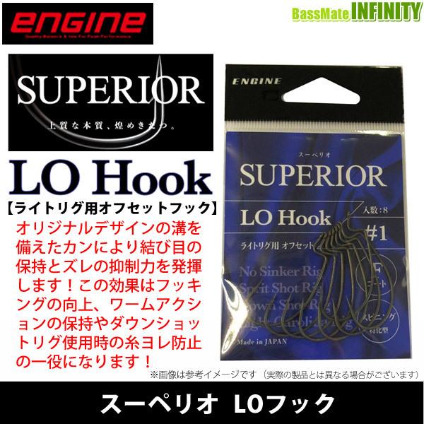 ●エンジン　スーペリオ LO Hook エルオーフック (ライトリグ用オフセットフック) 【メール便...
